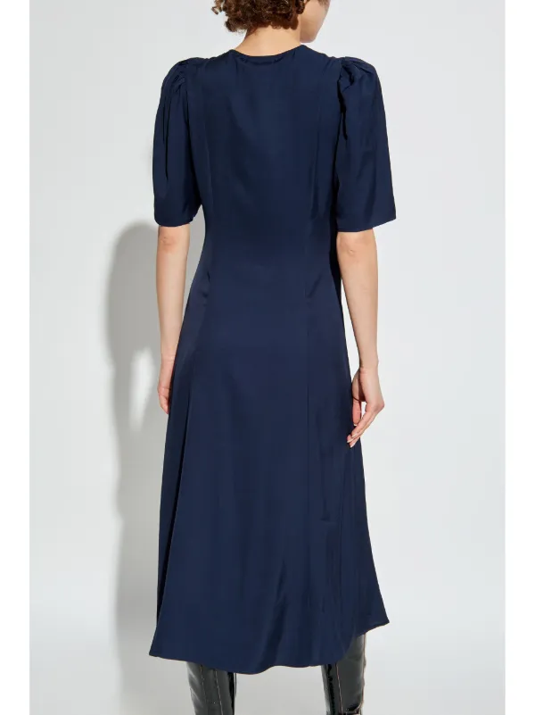 ワンピース GANNI Woman Dress Blue T4096 683 GANNI]Dark Blue Mini Dress (T4096 683) | 오케이몰