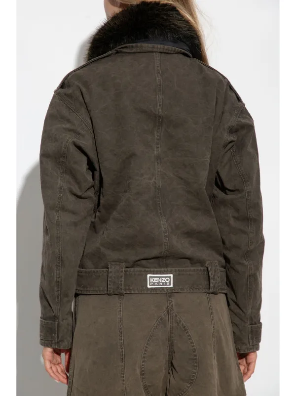 Kenzo エコファー ジャケット | グレー | FARFETCH JP