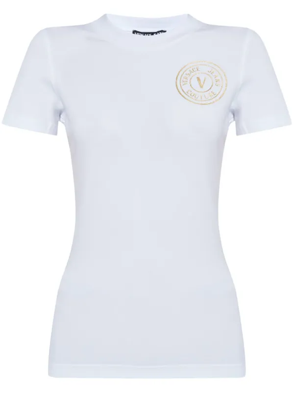 【関税込み】Versace Jeans Couture ホワイト ロゴ Tシャツ Versace Jeans Couture ロゴ Tシャツ | ホワイト | FARFETCH JP