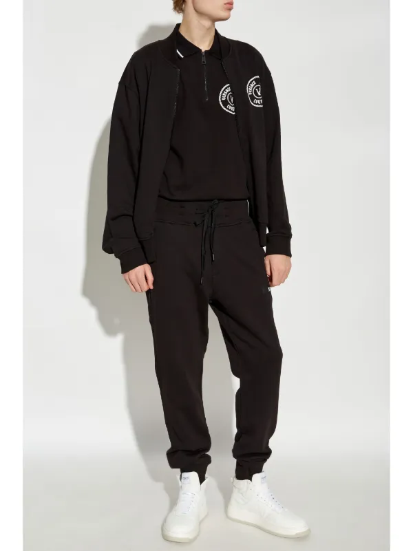 Versace Jeans Couture V-Emblem Polo Shirt | Black | FARFETCH