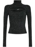 Versace Jeans Couture lurex-detail sweater - Black
