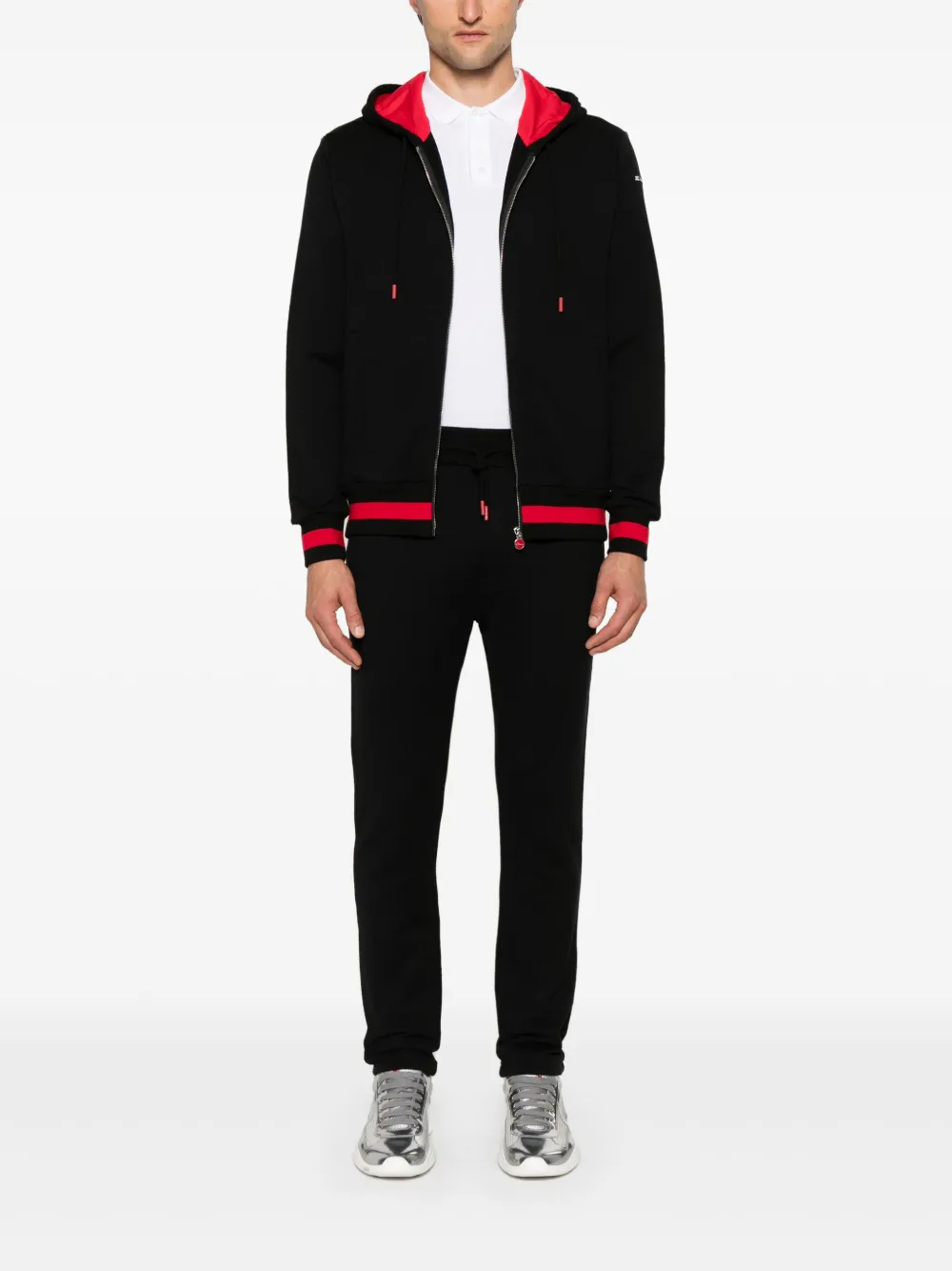 Kiton Katoenen trainingspak - Zwart