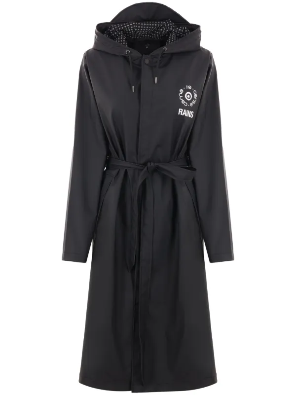 Rains x 10 Corso Como Printed Belted Raincoat Farfetch