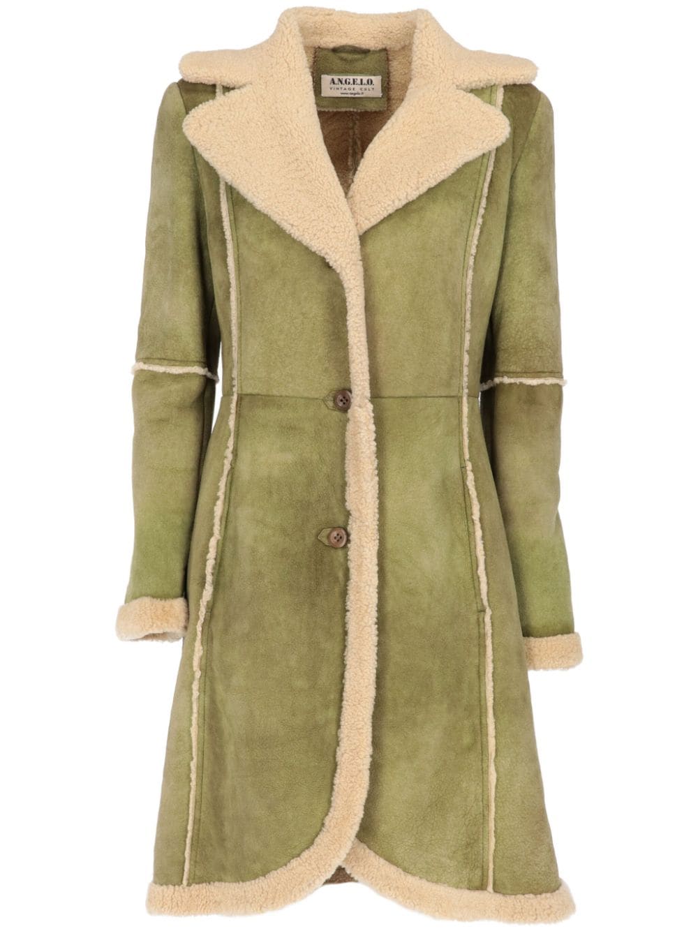 2000s pre-owned shearling-trim coat