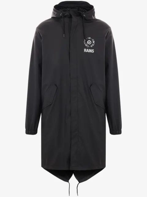 Rains x 10 Corso Como printed hooded raincoat