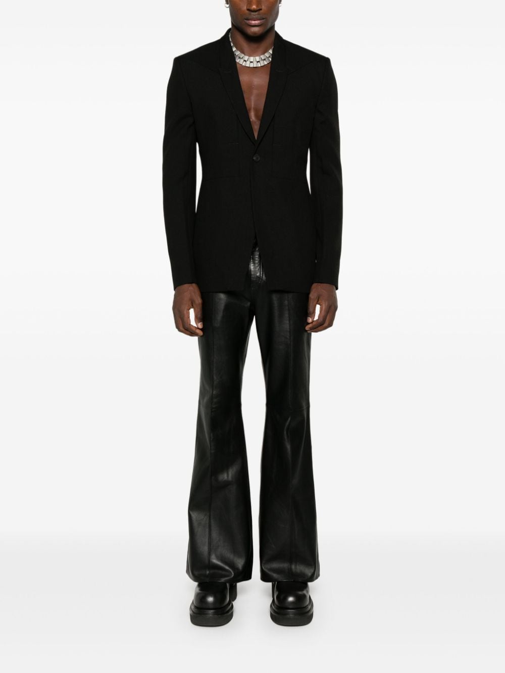 Shop Rick Owens Fogpocket Soft Blazer In Black