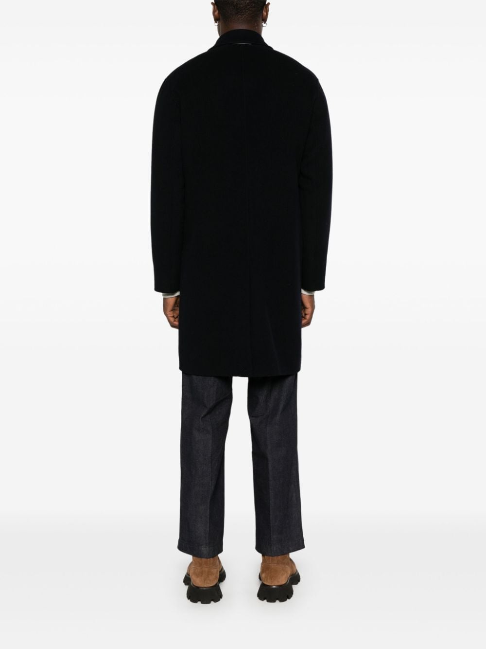 Shop Hevo Wool Coat In Black