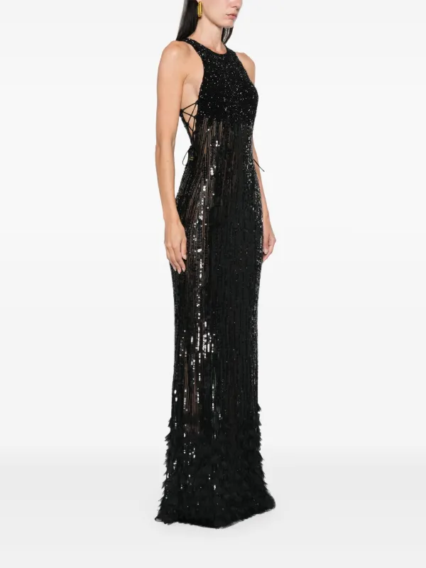 ☆品薄☆【ELISABETTA FRANCHI】クリスタル装飾 マキシドレス Women's long dresses outlet by Elisabetta Franchi: buy online