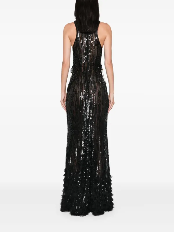 Elisabetta Franchi sequin-embellished Maxi Dress | Black