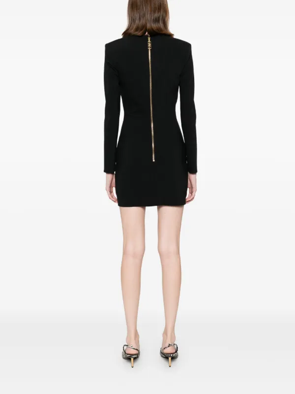 ワンピース ELISABETTA FRANCHI BLACK MINI DRESS Elisabetta Franchi zip-detailed Mini Dress | Black | FARFETCH
