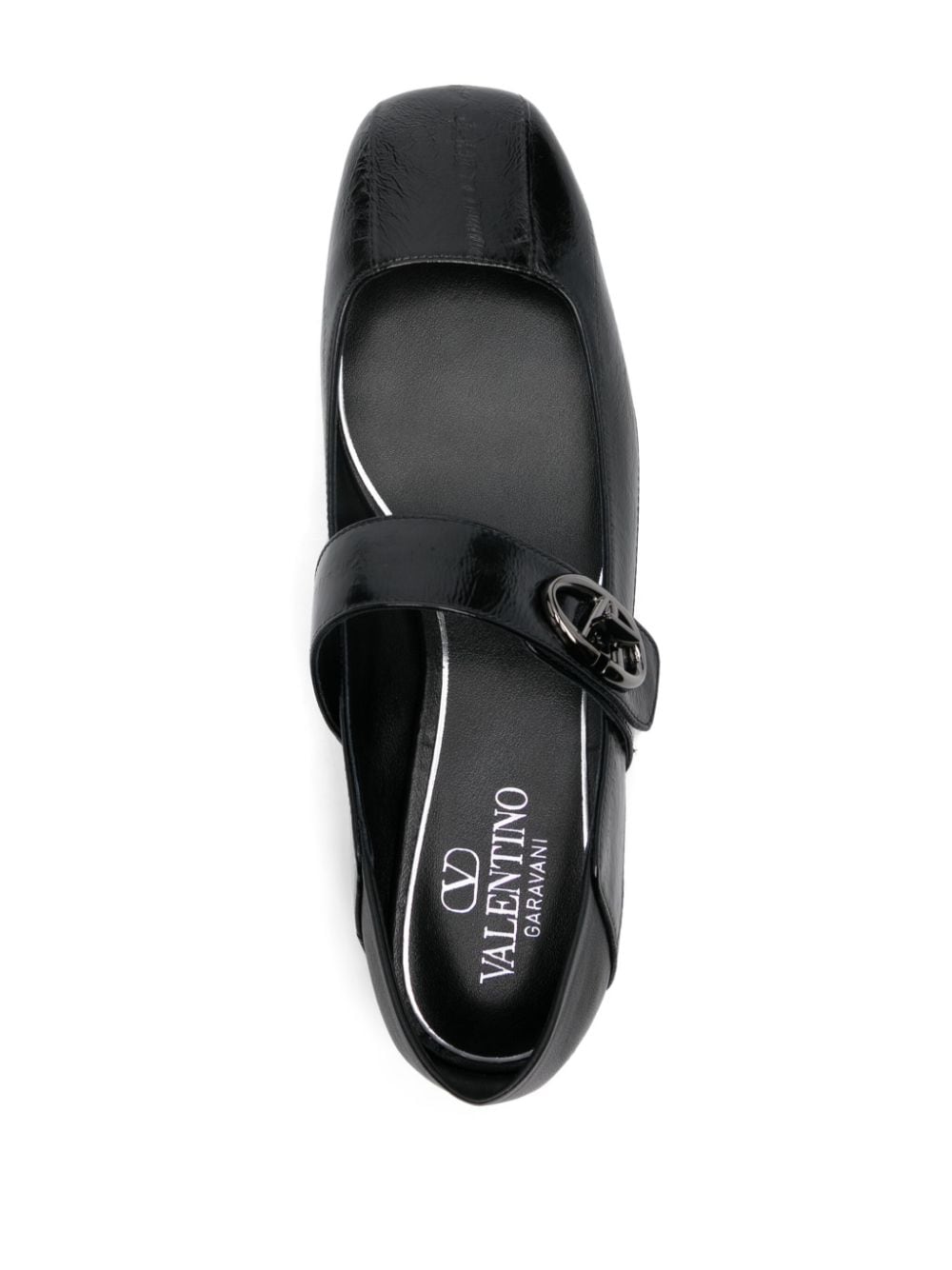 Valentino Garavani VLogo Locker ballet flats Black