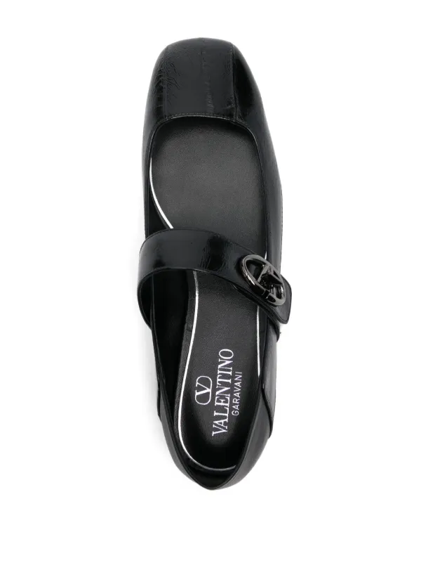 Valentino Garavani VLogo Locker Ballet Flats | Black