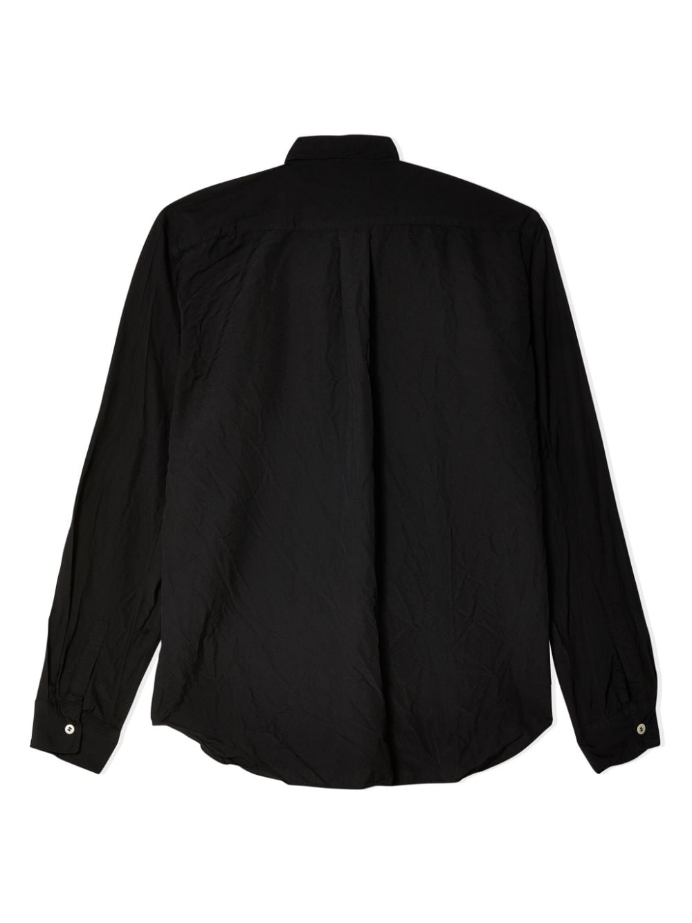 Shop Black Comme Des Garçons Crease-effect Shirt In Black