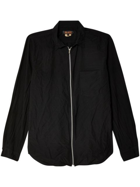 Black Comme Des Garcons crease-effect shirt Men