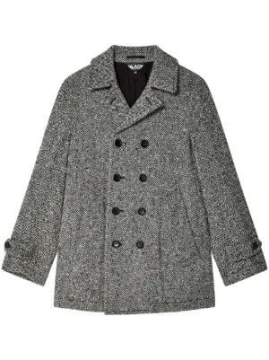 ダブルコート  COMME des GARCONS 中古・古着通販】BLACK COMME des GARCONS (ブラック