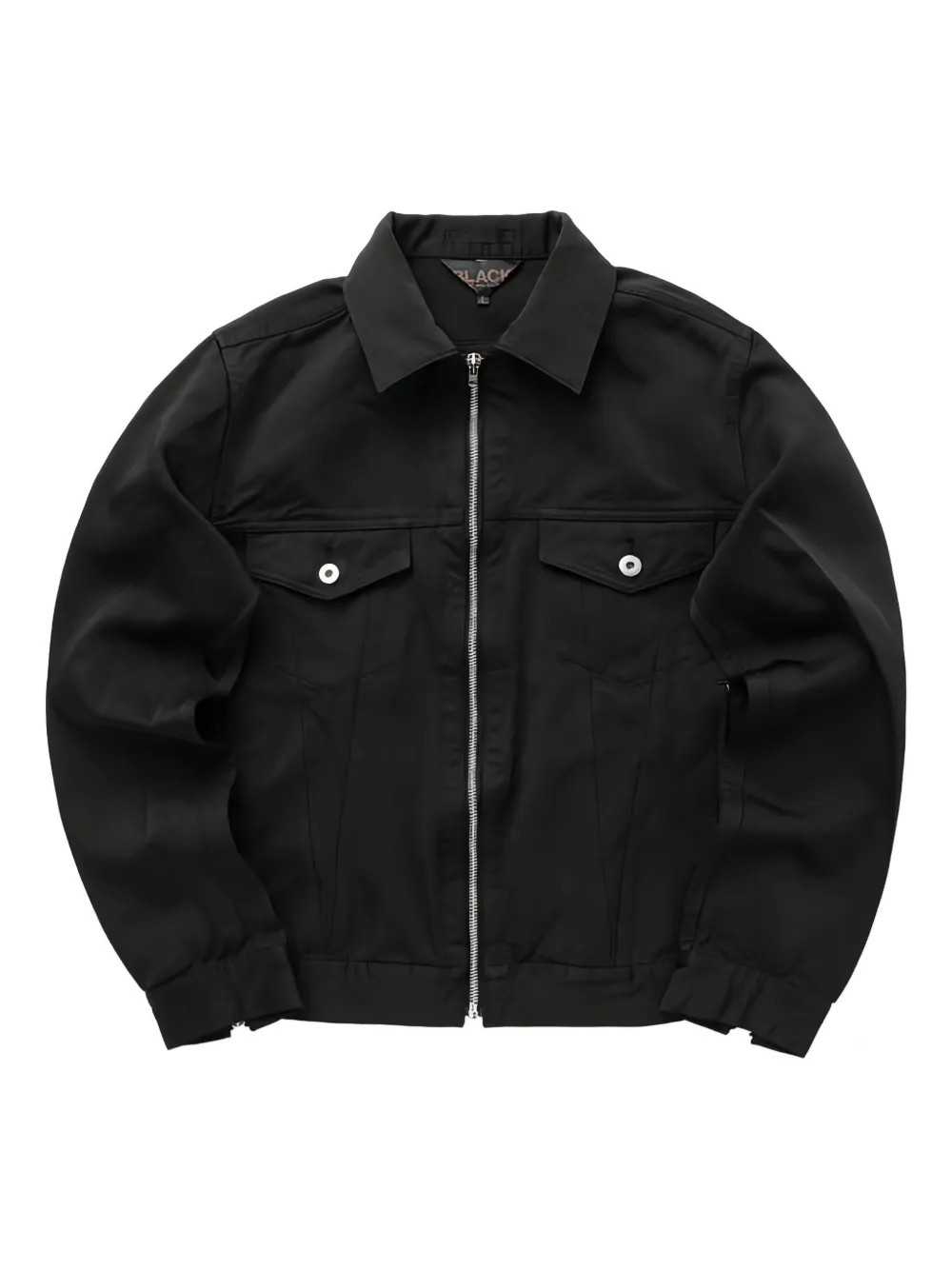 Black Comme Des Garçons zip-fastening shirt jacket | Black | Image 1