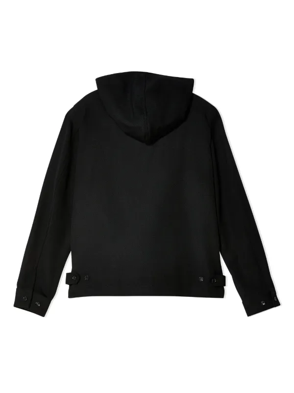 Black Comme Des Garçons Wool Hooded Jacket | Black | FARFETCH AO