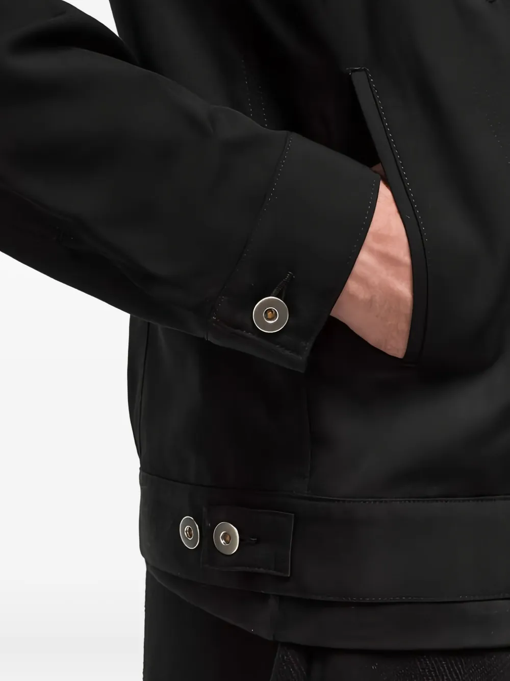 Black Comme Des Garçons Button-fastening Collared Jacket In Black