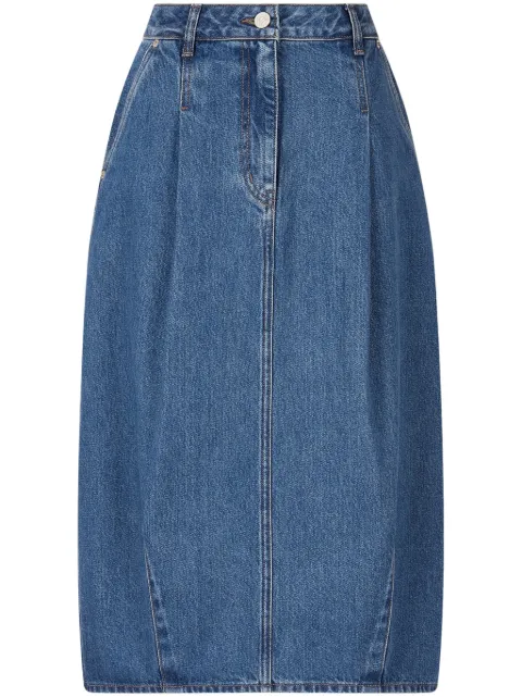 STUDIO TOMBOY pleat-detail denim skirt 
