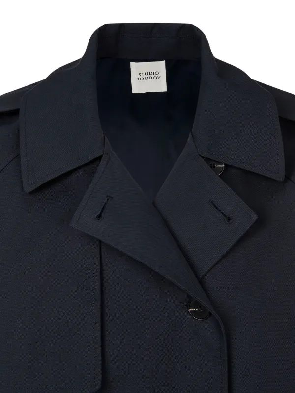 STUDIO TOMBOY Cotton Trench Jacket | Blue | FARFETCH