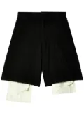 Black Comme Des Garçons layered-design shorts