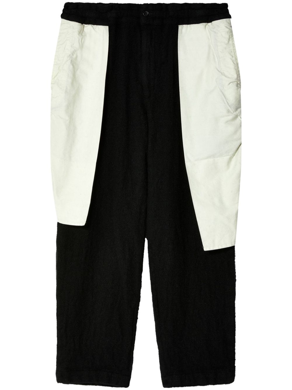 Black Comme Des Garçons two-tone trousers