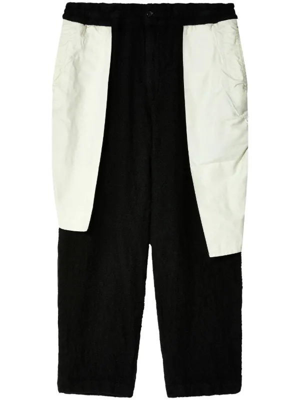 美品 BLACK COMME des GARCONS バイカラーパンツ Black Comme Des Garçons バイカラー パンツ | ブラック | FARFETCH JP