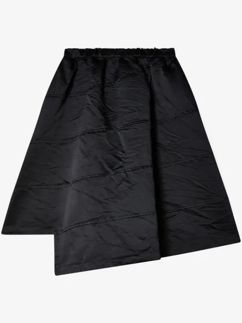 Black Comme Des Garçons minijupe à coupe asymétrique