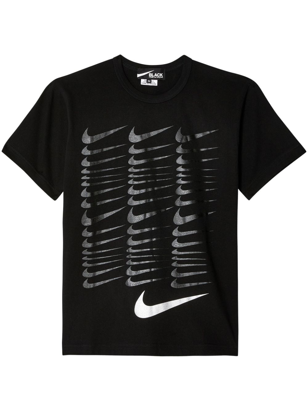 Black Comme Des Garçons x Nike T-shirt met logoprint Zwart