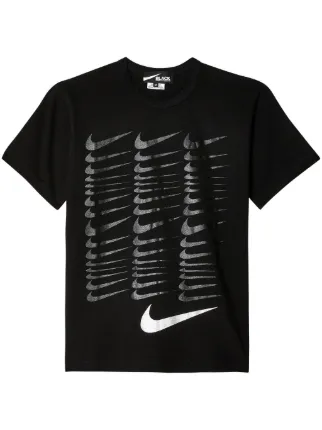 Black Comme Des Garçons x Nike プリント Tシャツ | ブラック