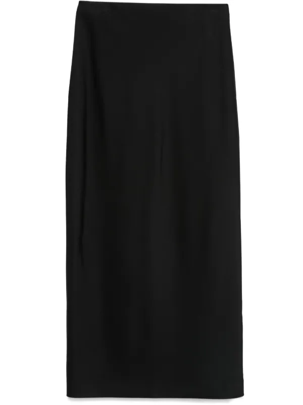 Carven Bias-cut Maxi Skirt in Black