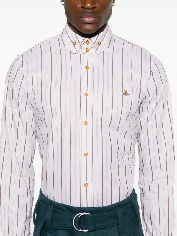 Vivienne Westwood Two Button Krall Shirt | Brown | FARFETCH IN