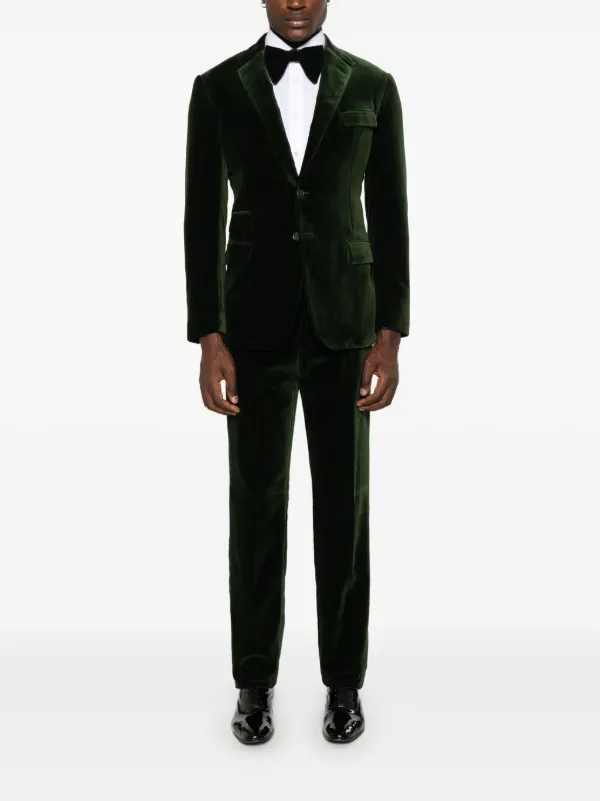 Ralph Lauren Purple Label Velvet Blazer Green FARFETCH TR