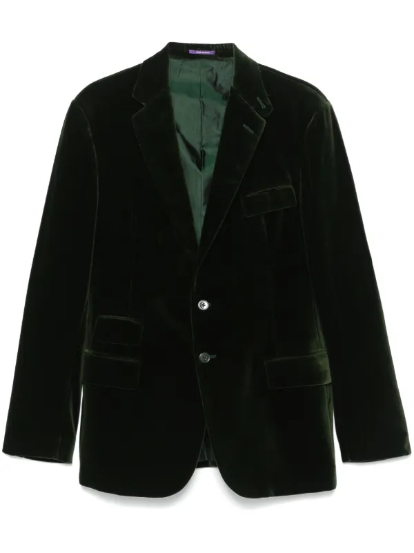 Ralph Lauren Purple Label Velvet Blazer Green FARFETCH IE
