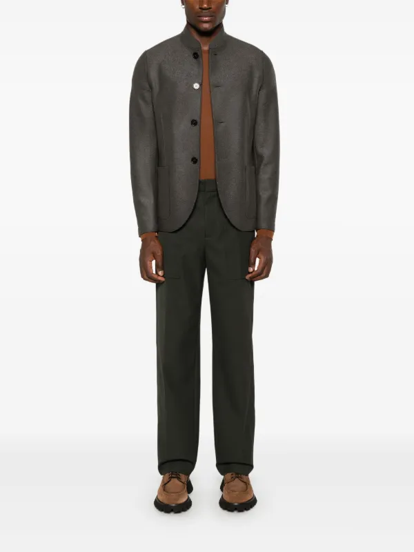 Harris Wharf London Nehru Jacket | Grey | FARFETCH