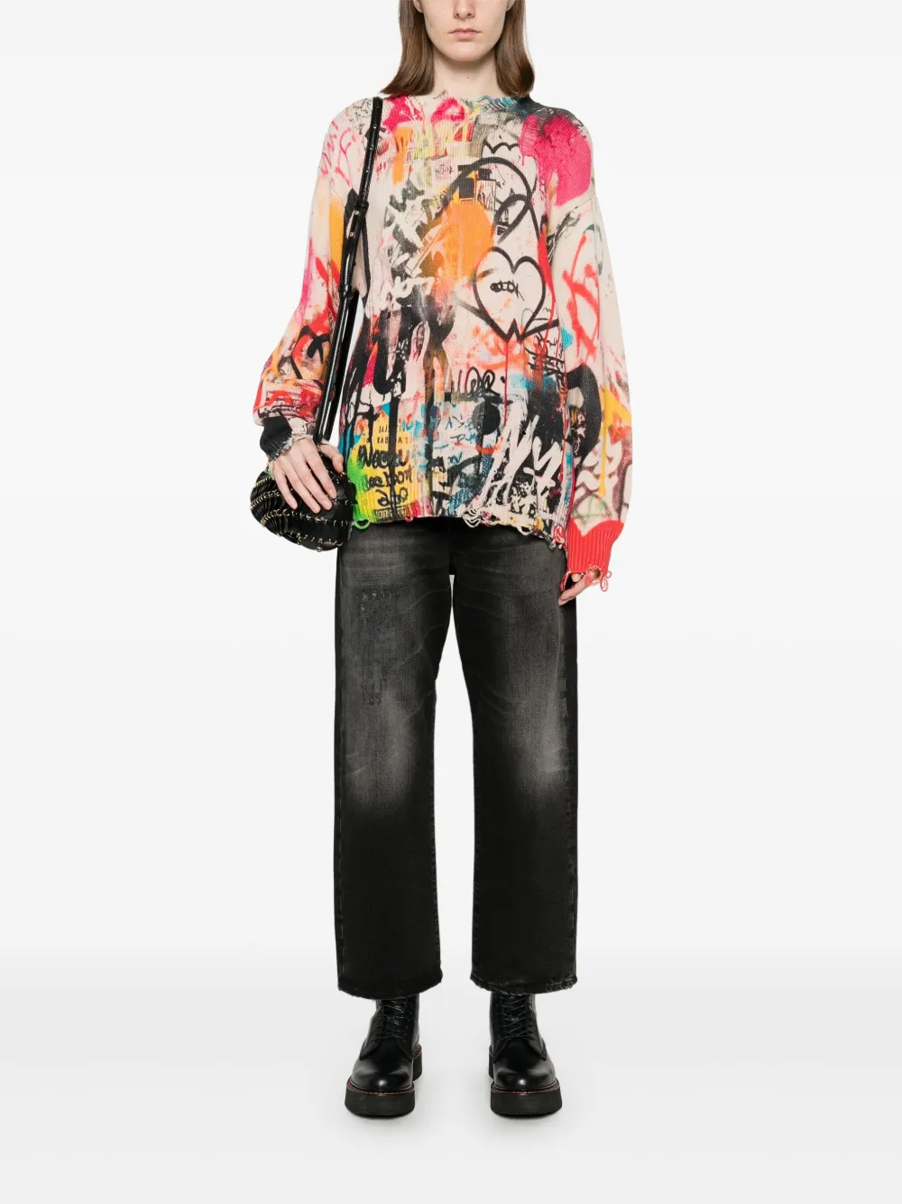 R13 Boyfriend jeans - Zwart