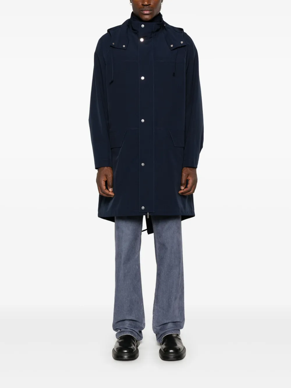 Ferragamo Parka met capuchon - Blauw