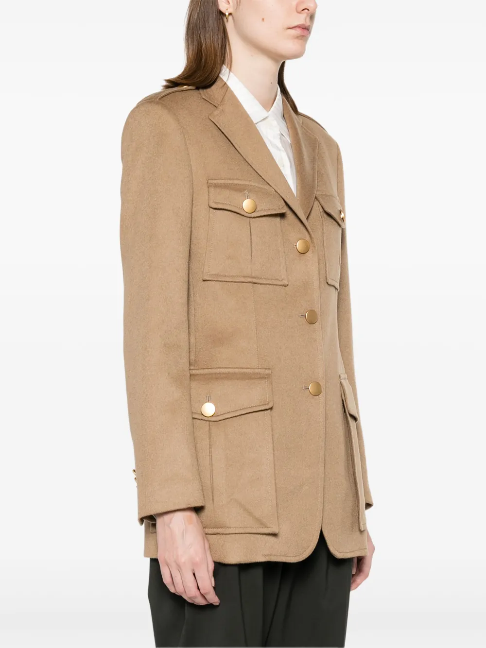 Tagliatore Cashmere Jacket In Brown