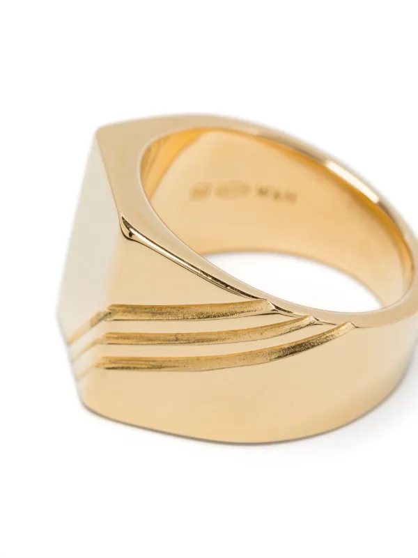 Wouters & Hendrix logo-engraved Signet Ring | Gold | FARFETCH