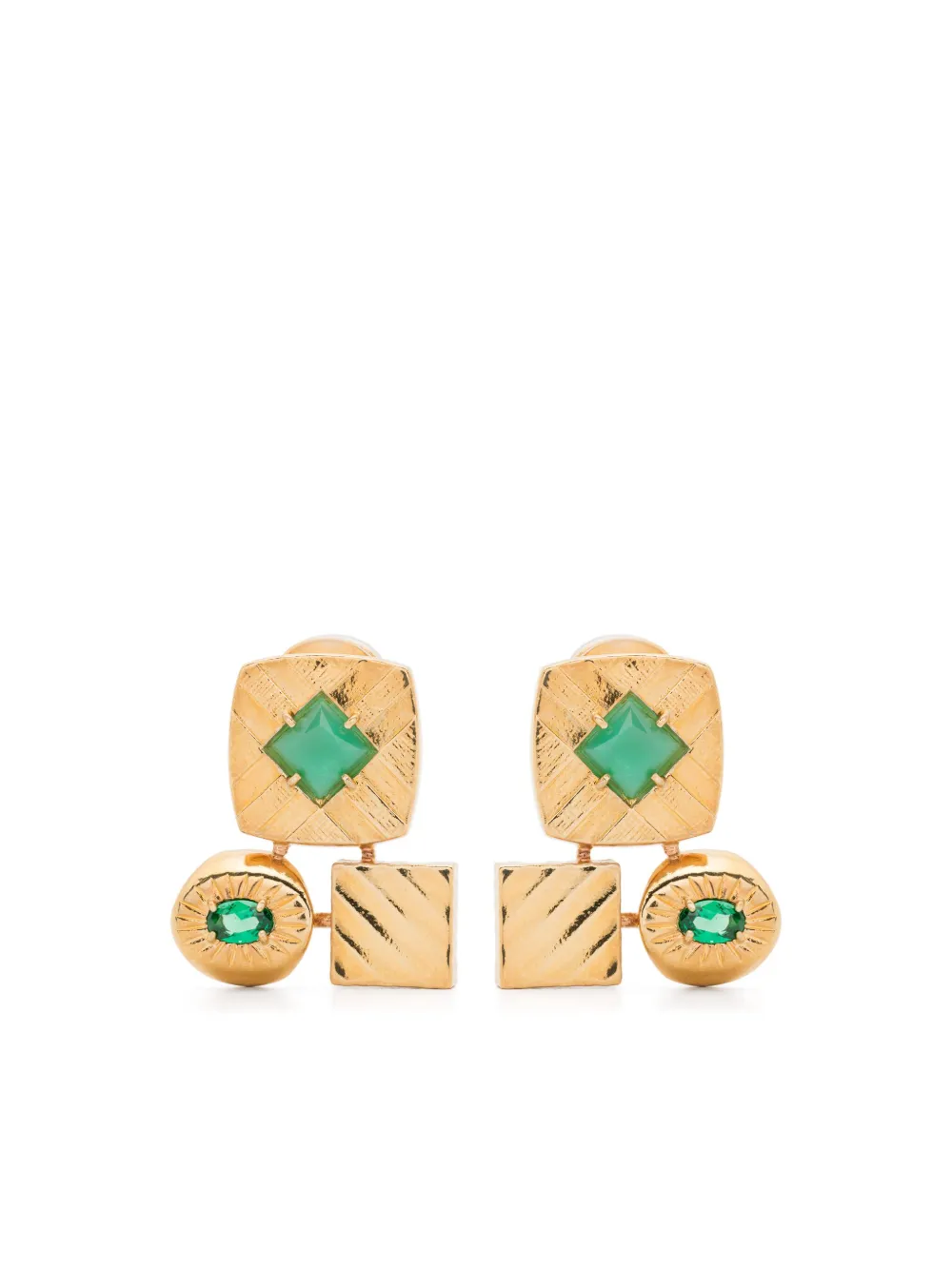 Wouters & Hendrix Crystal-embellished Earrings In Gold