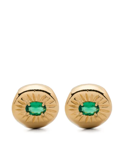 Wouters & Hendrix emerald-embellished earrings