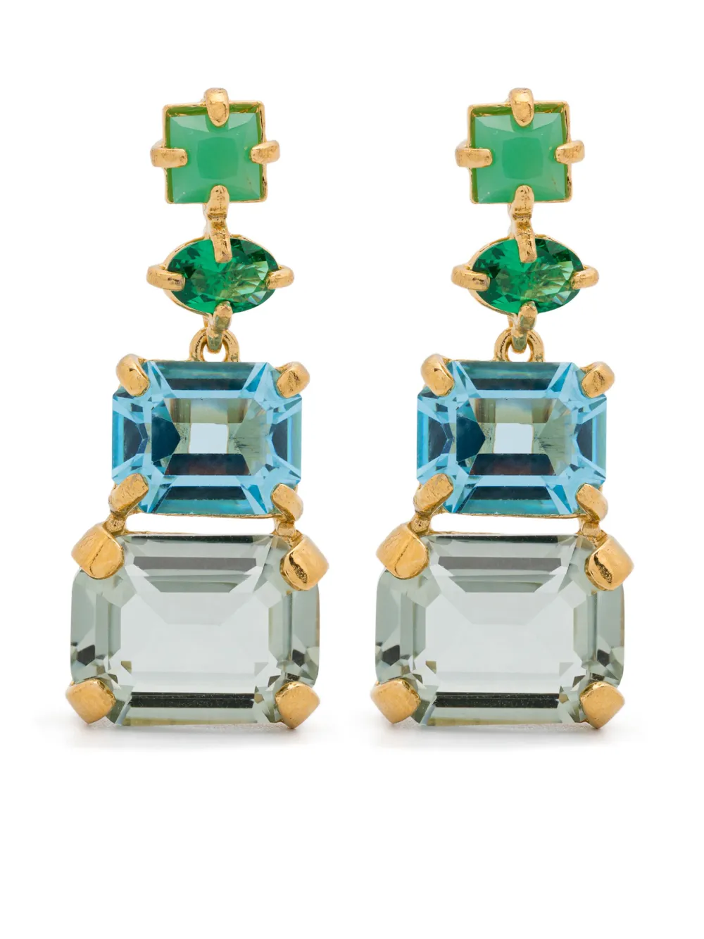 Wouters & Hendrix crystal-embellished pendant earrings - ゴールドトーン Wouters & Hendrix crystal-embellished pendant earrings - ゴールドトーン