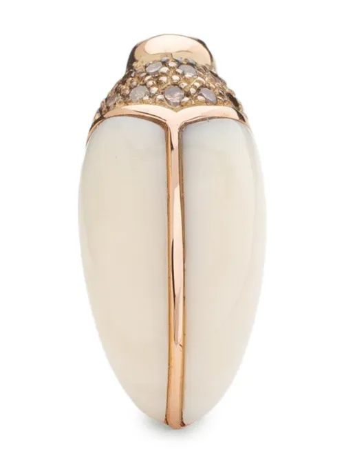 Kt gold Mini Mammoth Scarab stud diamond earring - Bibi van der Velden - Modalova