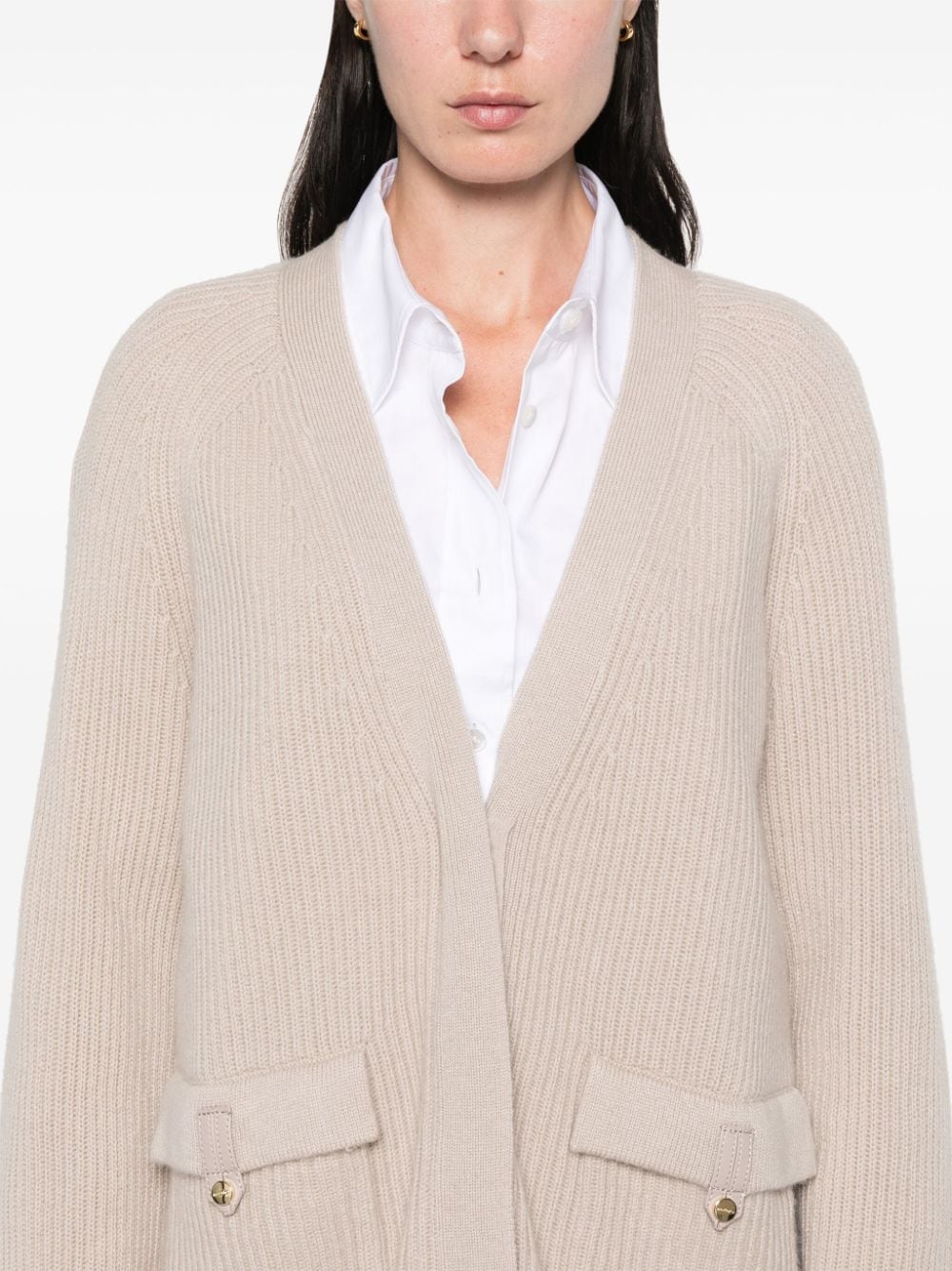 Shop Max & Moi Gisca Cardigan In 褐色