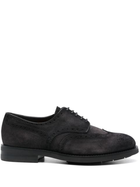 Santoni suede lace-up shoes