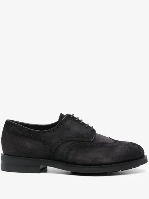 Santoni suede Derby shoes