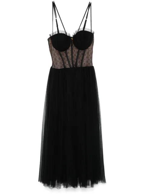 Elisabetta Franchi robe mi-longue plissée en tulle