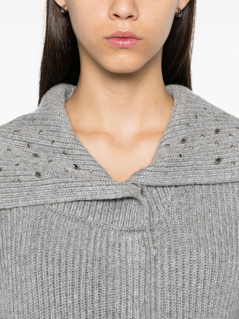 Shop Pinko Ashera Cardigan In Grey