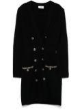 Elisabetta Franchi bouclé coat dress - Black