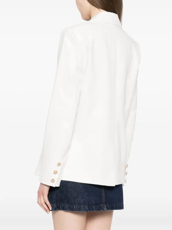 Self-Portrait double-breasted Blazer | White | FARFETCH